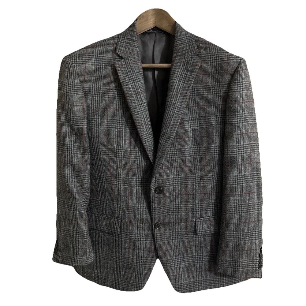 LAUREN Ralph Lauren Men's sz 40S Glen Plaid Tweed Wool Blend Blazer